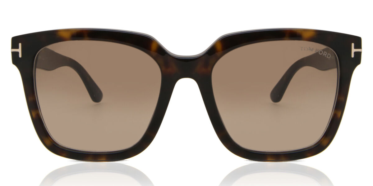 Tom Ford FT0952 SELBY 52F, Tortoiseshell frame, Gradient Dark Brown lenses