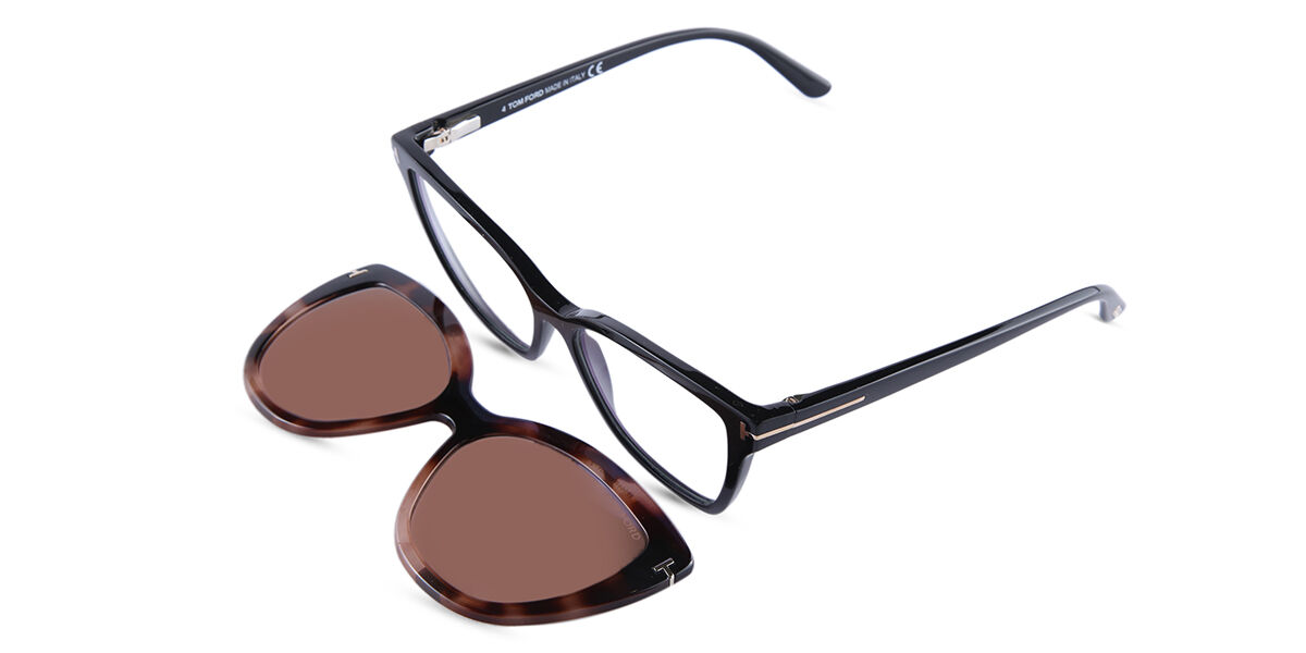 Tom Ford FT5641-B with Clip-On 001 Blue-Light Block, Black frame