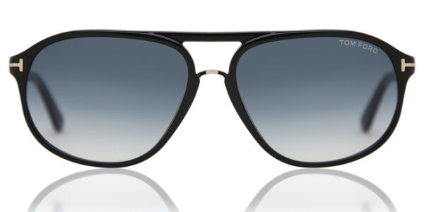 Tom Ford FT0447 JACOB 01P, Black frame, Blue lenses