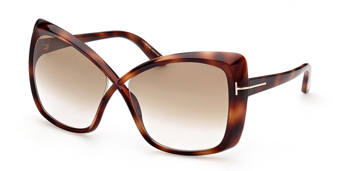 Tom Ford FT0943 JASMIN 53F, Tortoiseshell frame, Gradient Brown lenses