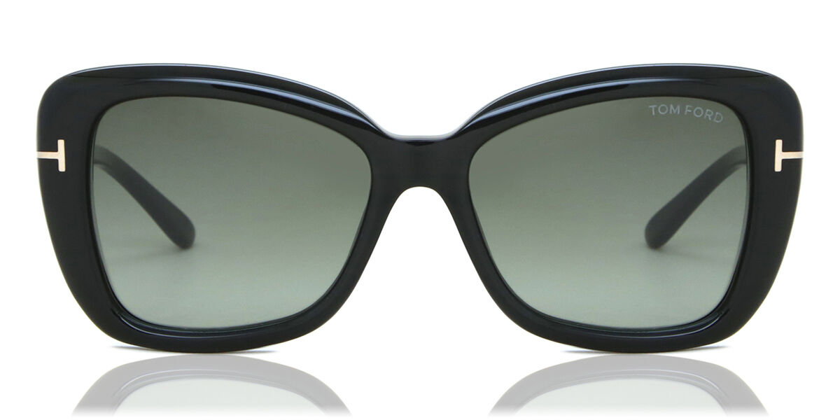 Tom Ford FT1008 MAEVE 01B, Black frame, Smoke Dark Grey Gradient lenses