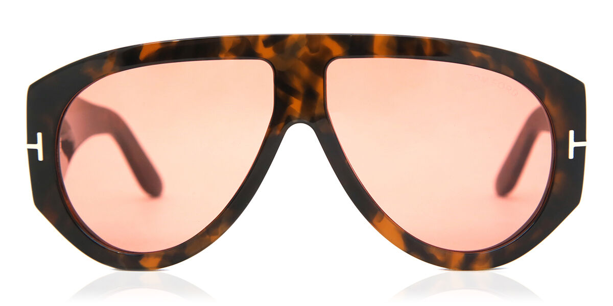 Tom Ford FT1044 BRONSON 52S, Tortoiseshell frame, Peach Pink lenses