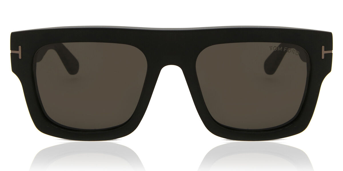 Tom Ford FT0711-N FAUSTO 02A, Black frame, Smoke Dark Grey lenses
