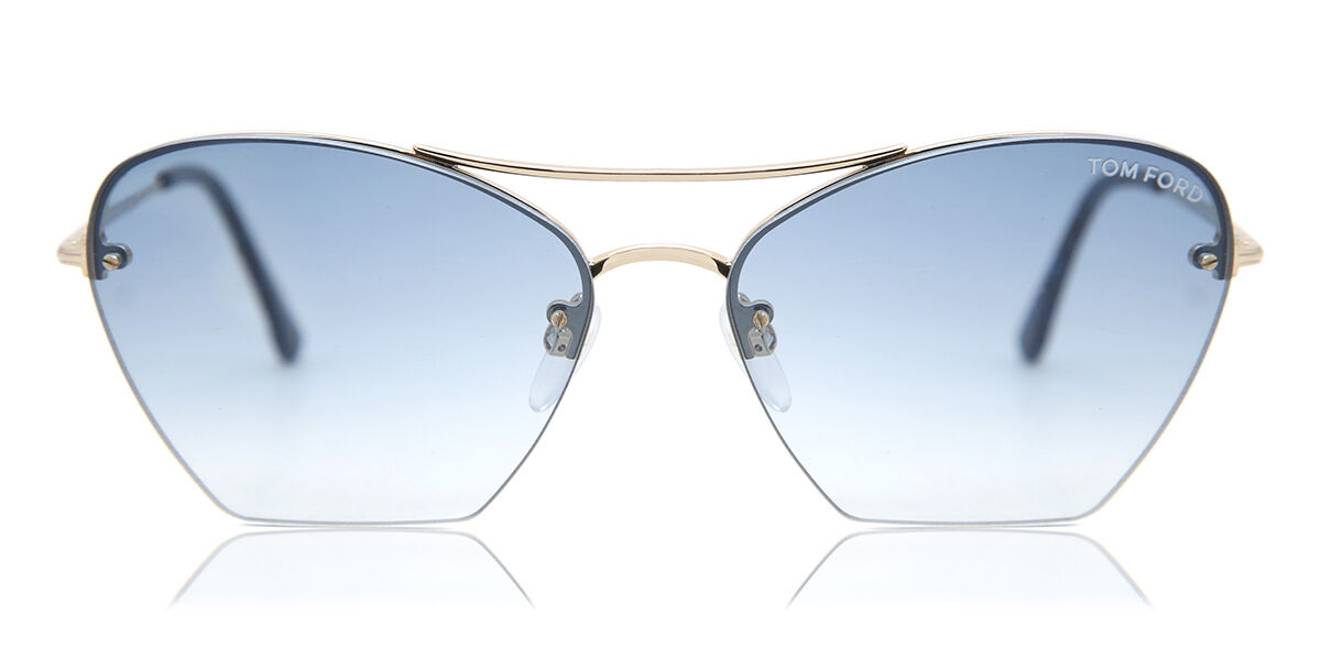 Tom Ford FT0507 28W, Gold frame, Blue lenses