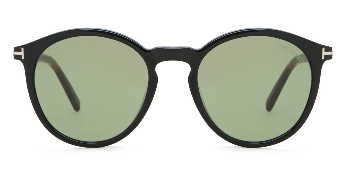 Tom Ford FT1021 ELTON 01N, Black frame, Green lenses