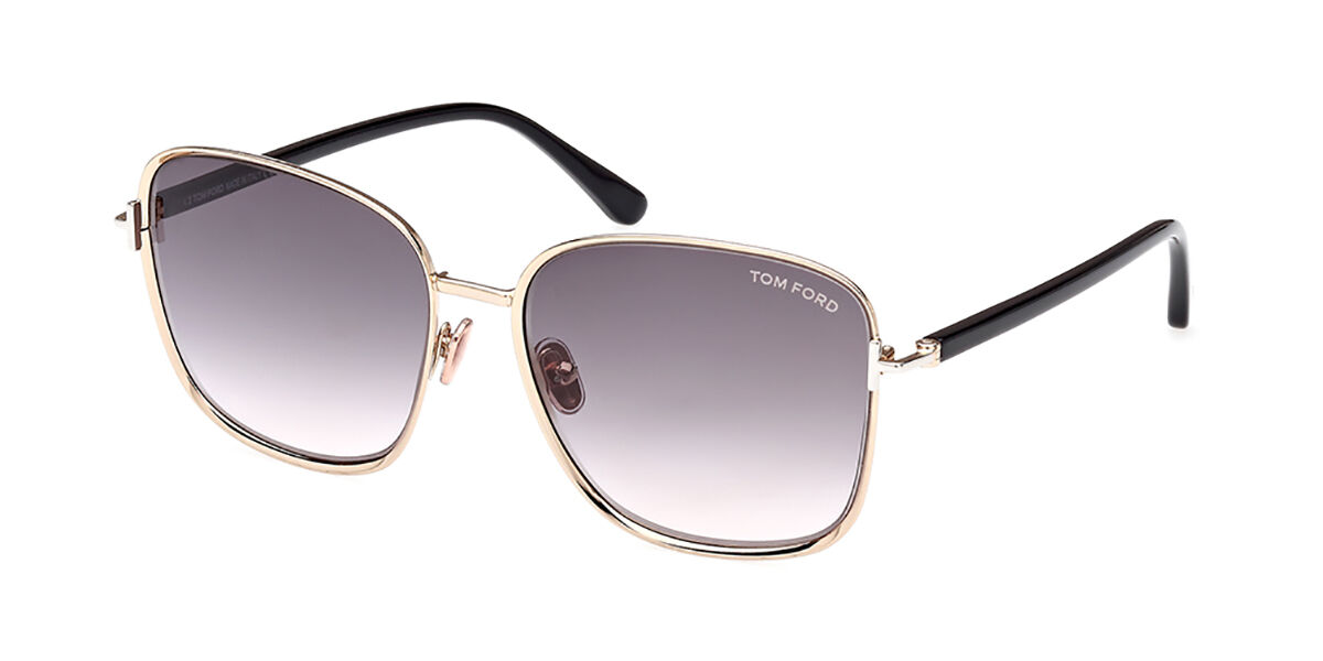 Tom Ford FT1029 FERN 28B, Gold frame, Smoke Gradient Dark Grey lenses