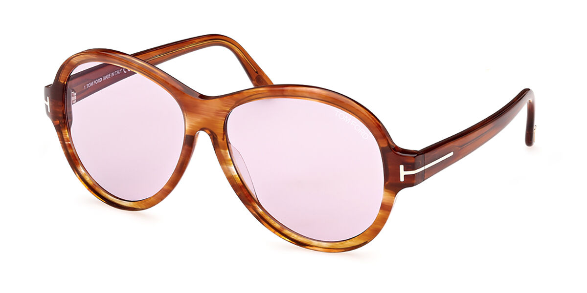Tom Ford FT1033 CAMRYN 45Y, Brown frame, Purple Photochromic lenses