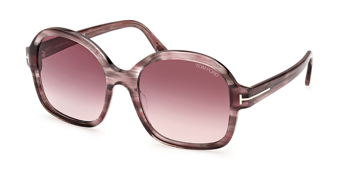 Tom Ford FT1034 HANLEY 81Z, Purple frame, Gradient Purple Mirror lenses