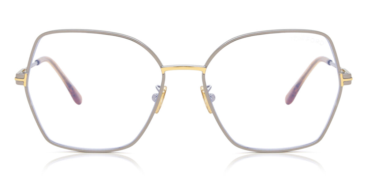 Tom Ford FT5876-B 014 Blue-Light Block, Silver frame