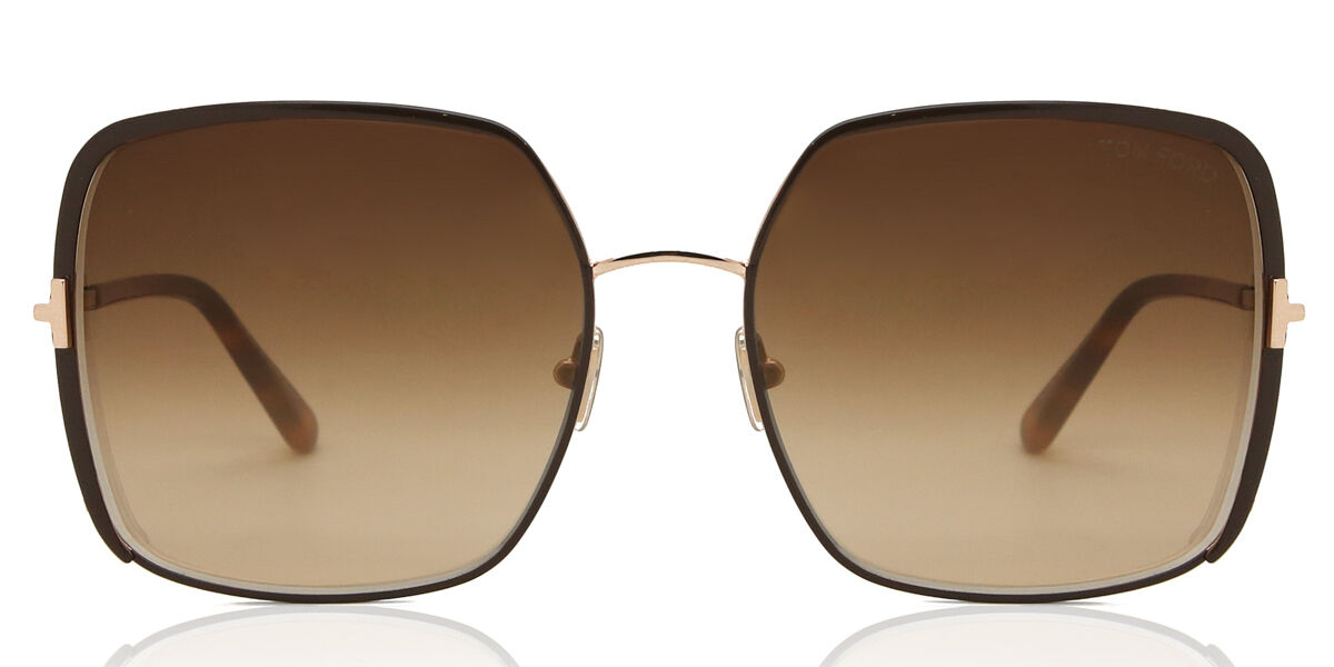 Tom Ford FT1006 RAPHAELA 48F, Brown frame, Gradient Dark Brown lenses