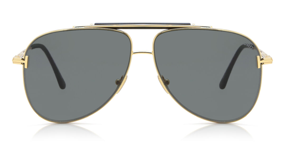 Tom Ford FT1018 BRADY 30A, Gold frame, Smoke Dark Grey lenses