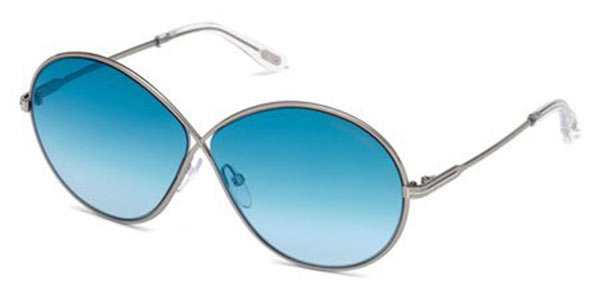 Tom Ford FT0564 14X, Grey frame, Blue Mirror lenses