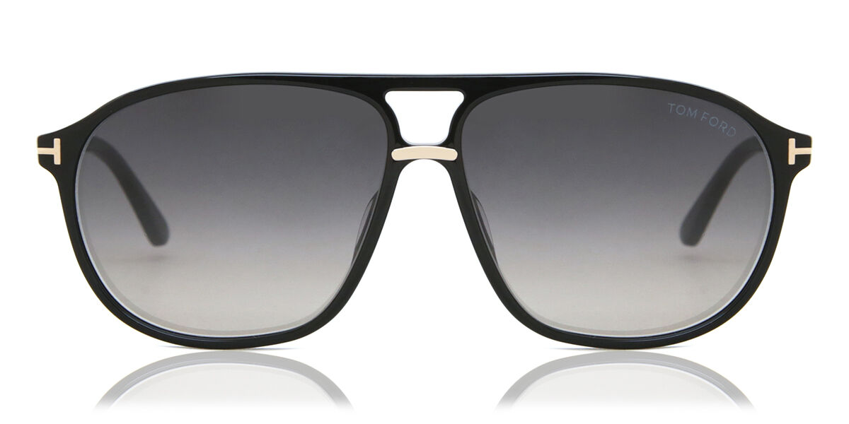Tom Ford FT1026 BRUCE 01B, Black frame, Smoke Gradient Dark Grey lenses