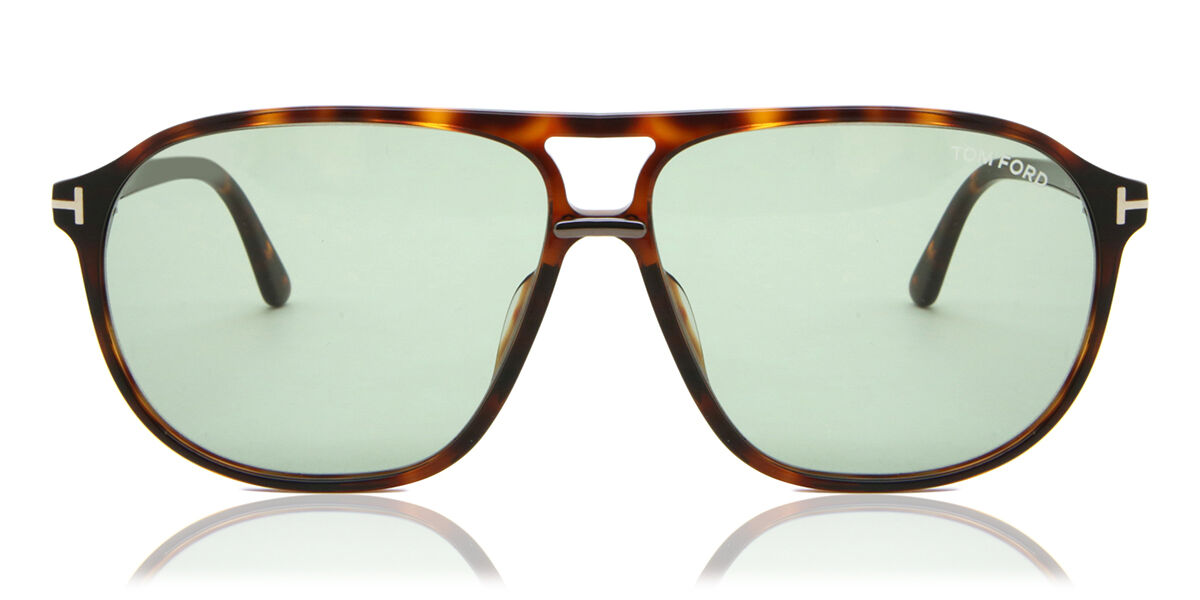 Tom Ford FT1026 BRUCE 54N, Tortoiseshell frame, Light Green lenses