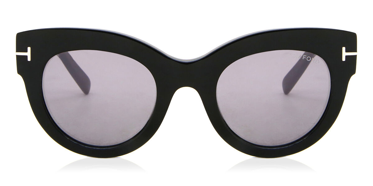 Tom Ford FT1063 LUCILLA 01C, Black frame, Smoke Dark Grey Mirror lenses