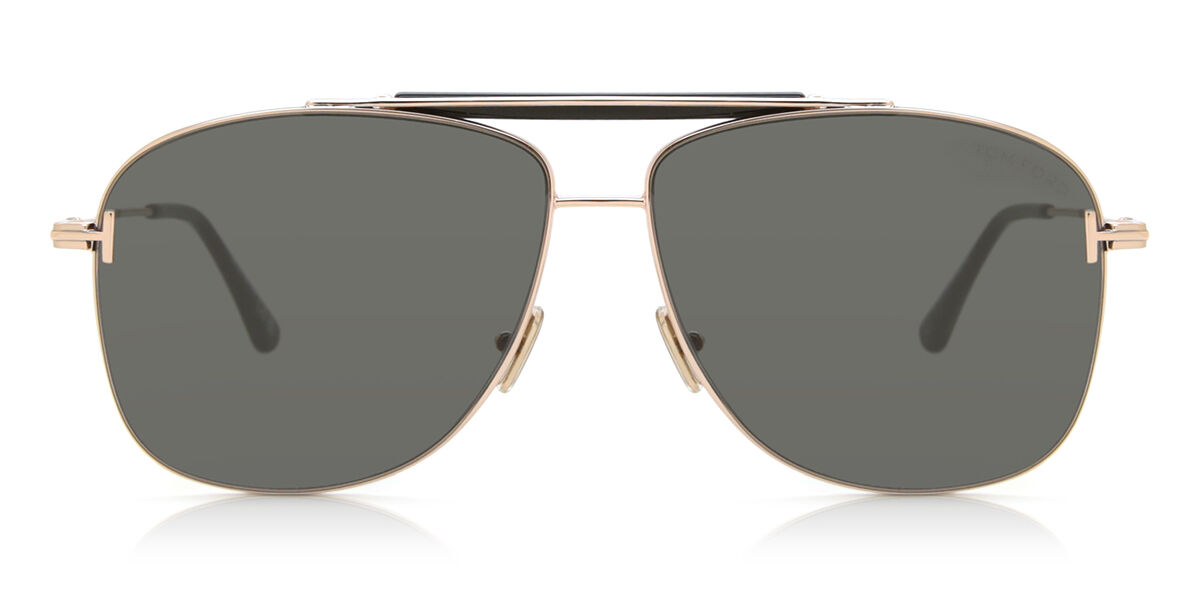 Tom Ford FT1017 JADEN 28A, Gold frame, Smoke Dark Grey lenses