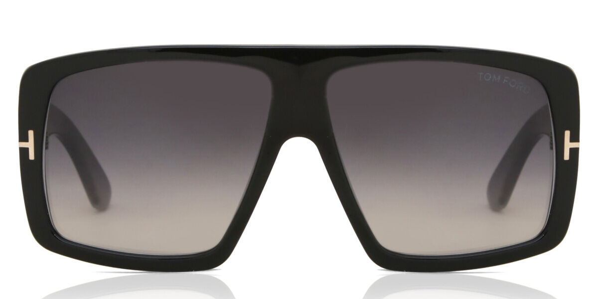 Tom Ford FT1036 RAVEN 01B, Black frame, Smoke Gradient Dark Grey lenses