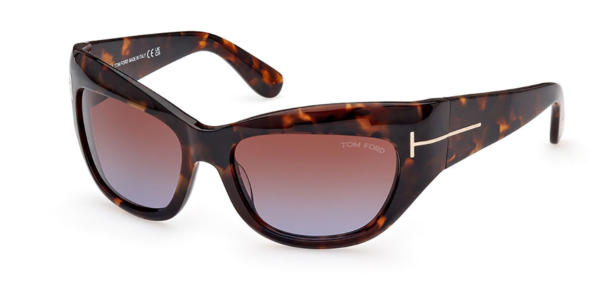 Tom Ford FT1065 BRIANNA 52F, Tortoiseshell frame, Gradient Dark Brown lenses