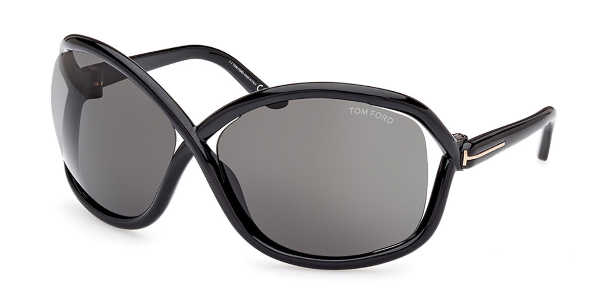 Tom Ford FT1068 BETTINA 01A, Black frame, Dark Grey lenses