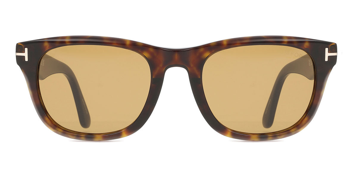 Tom Ford FT1076 KENDEL 52E, Tortoiseshell frame, Light Brown lenses
