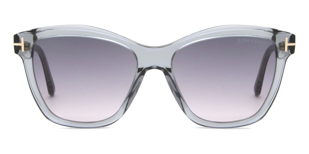Tom Ford FT1087 LUCIA 20A, Grey frame, Gradient Smoke Silver Flash Mirror lenses