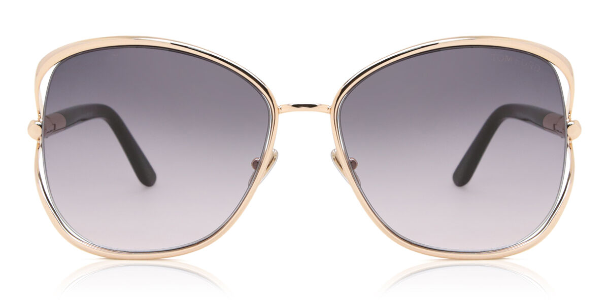 Tom Ford FT1091 MARTA 28B, Gold frame, Gradient Dark Grey lenses