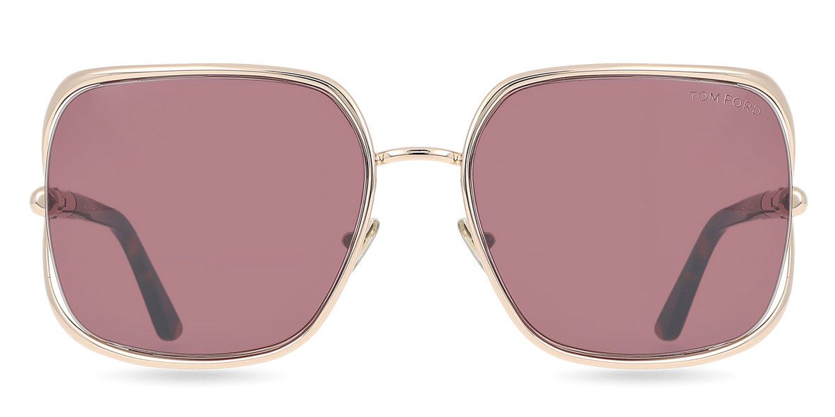 Tom Ford FT1092 GOLDIE 28U, Gold frame, Bordeaux Mirror lenses