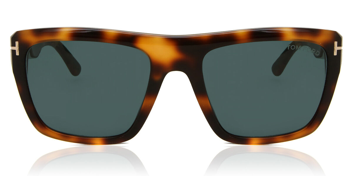 Tom Ford FT1077 ALBERTO 53V, Tortoiseshell frame, Spruce Blue lenses
