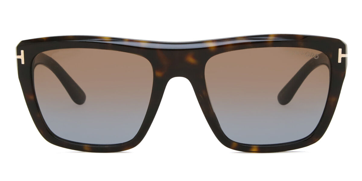 Tom Ford FT1077 ALBERTO 52F, Tortoiseshell frame, Gradient Dark Brown lenses