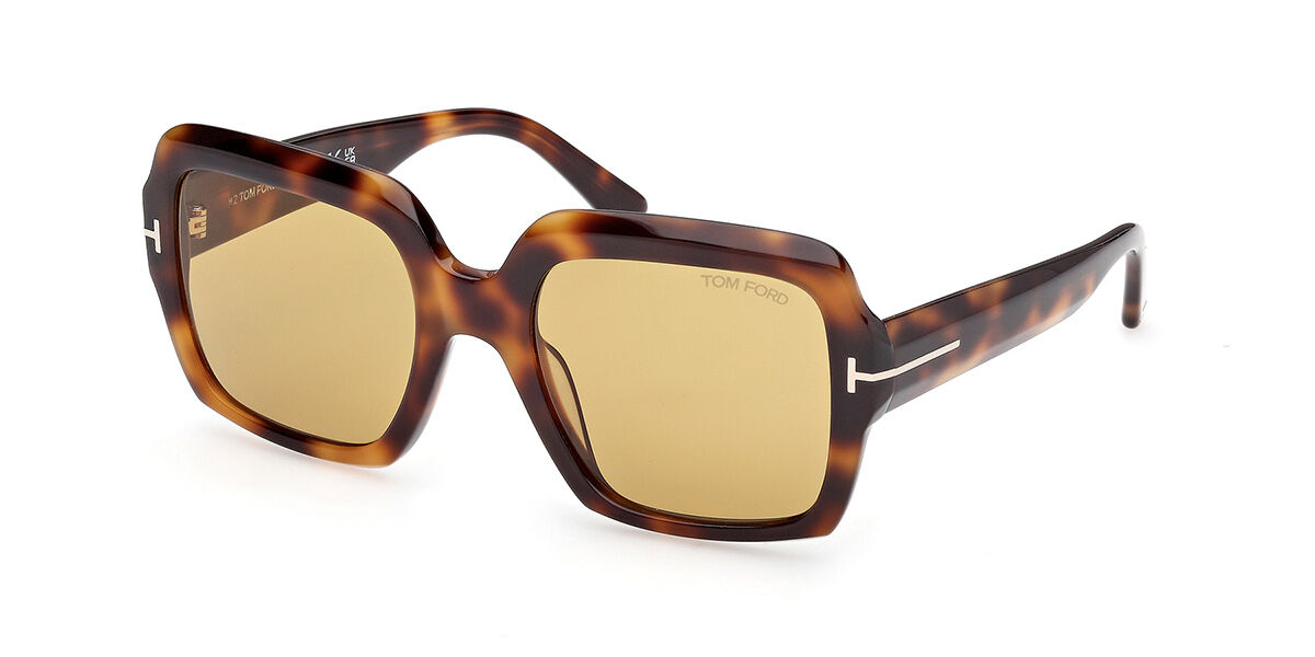 Tom Ford FT1082 KAYA 53E, Tortoiseshell frame, Golden Brown lenses