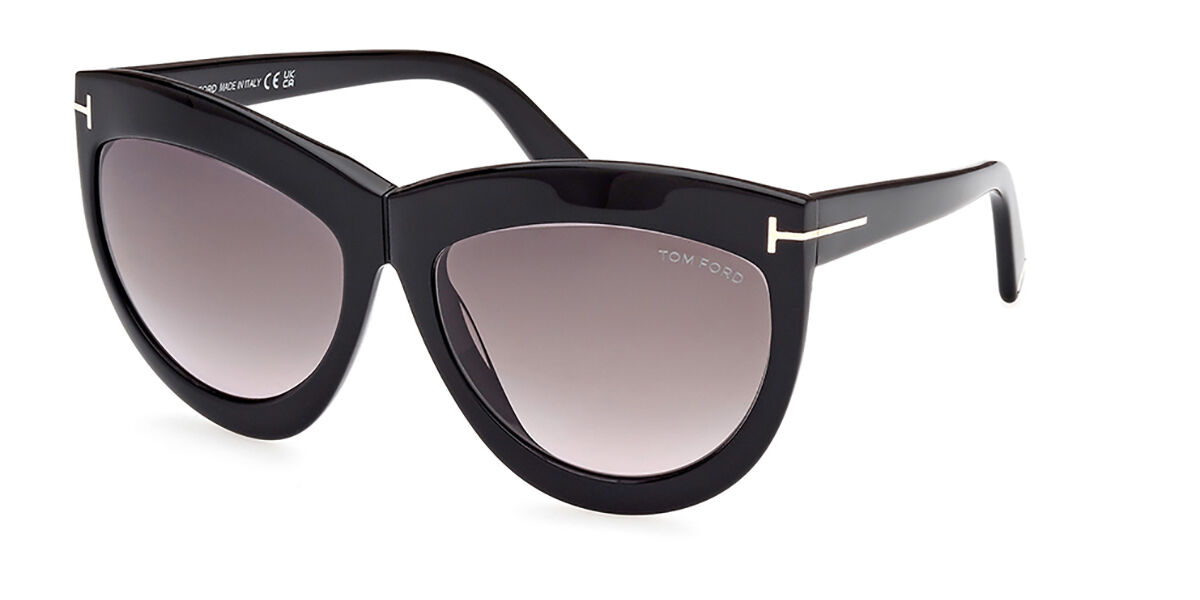Tom Ford FT1112 DORIS 01B, Black frame, Gradient Dark Grey lenses