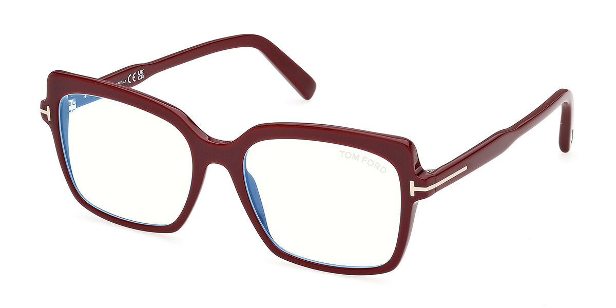 Tom Ford FT5947-B 069 Blue-Light Block, Burgundy frame