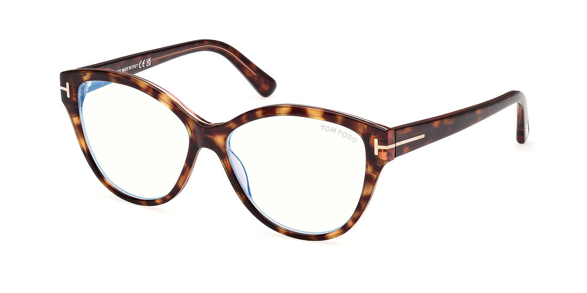 Tom Ford FT5954-B 056 Blue-Light Block, Tortoiseshell frame