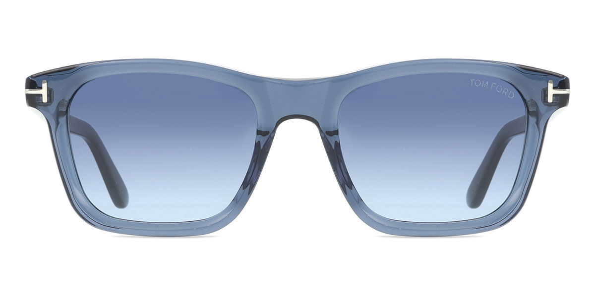 Tom Ford FT1179 BARRON 90W, Blue frame, Gradient Dark Blue lenses