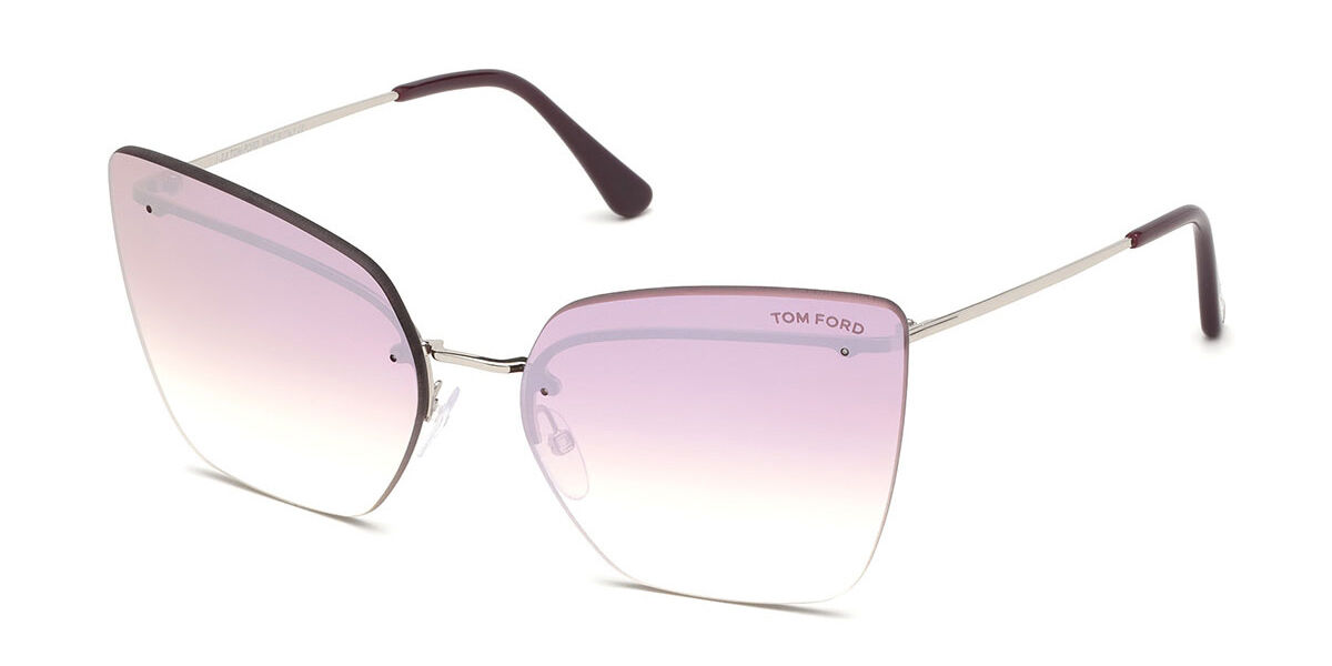 Tom Ford FT0682 CAMILLA-02 16Z, Silver frame, Purple lenses