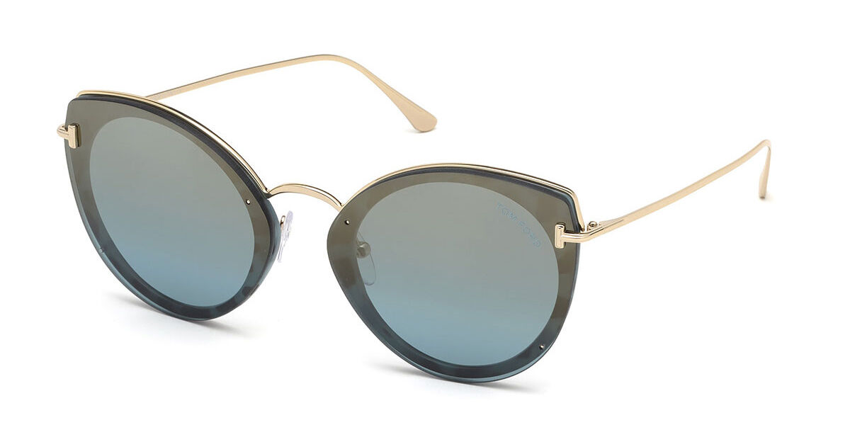 Tom Ford FT0683 JESS 55X, Tortoiseshell frame, Blue Mirror lenses