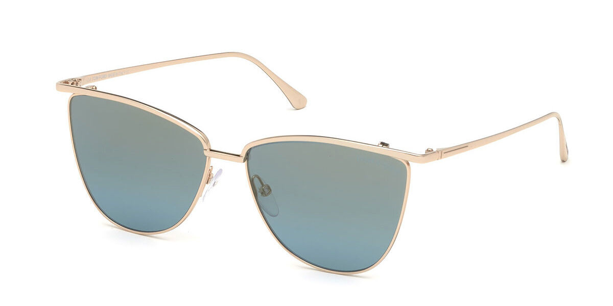 Tom Ford FT0684 VERONICA 28W, Gold frame, Blue lenses