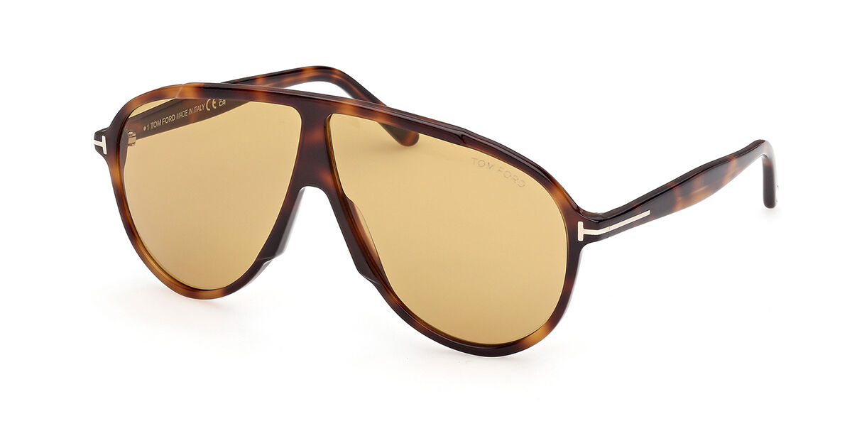 Tom Ford FT1211 VLADIMIR 53E, Tortoiseshell frame, Brown lenses