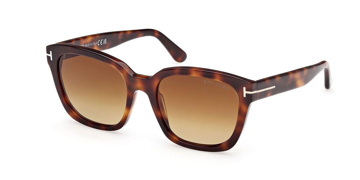 Tom Ford FT1216 HAYLAY 53F, Tortoiseshell frame, Gradient Brown lenses