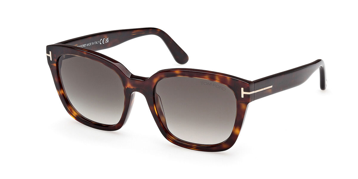 Tom Ford FT1216 HAYLAY 52B, Tortoiseshell frame, Gradient Smoke Grey lenses