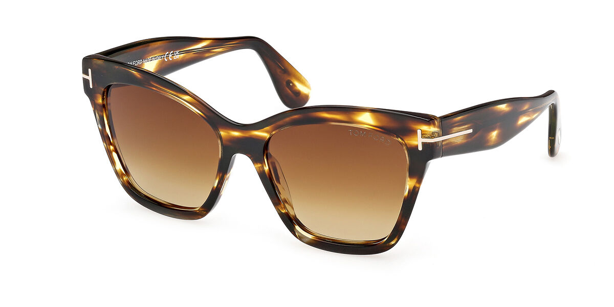 Tom Ford FT1217 ELVIRA 55F, Tortoiseshell frame, Gradient Brown lenses