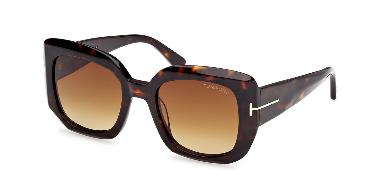 Tom Ford FT1220 CARLA-02 52F, Tortoiseshell frame, Gradient Brown lenses