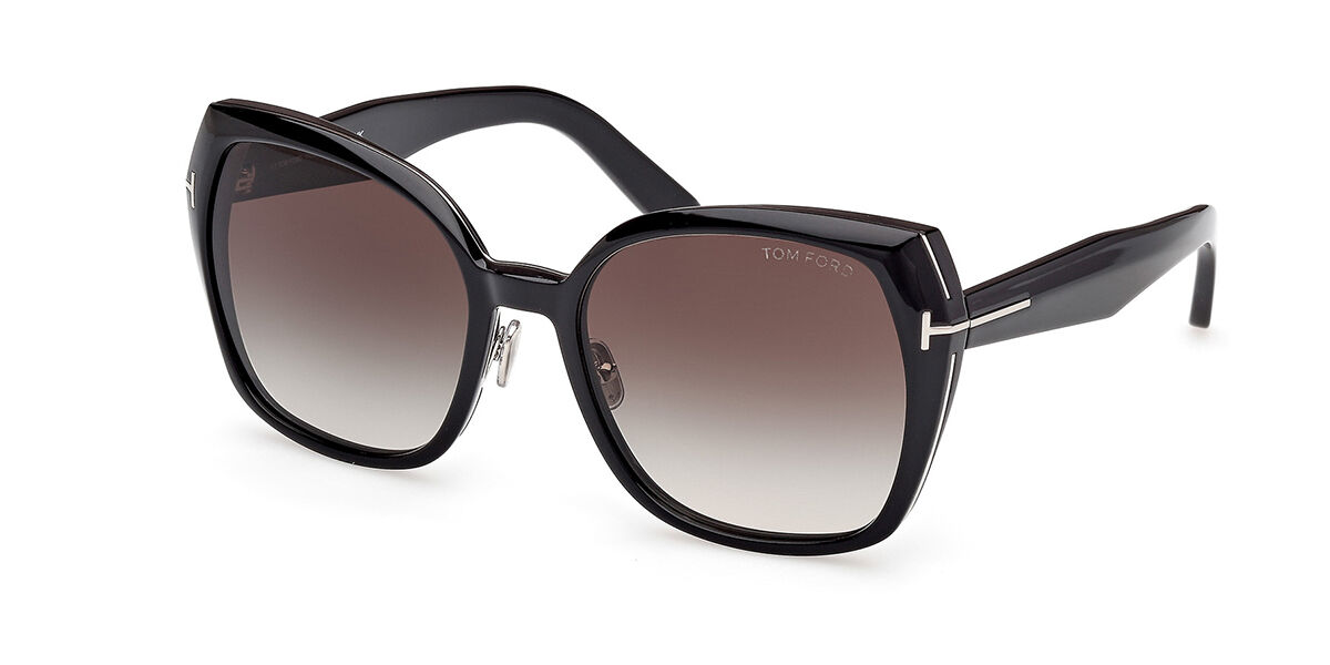 Tom Ford FT1223 PLUM 01B, Black frame, Gradient Smoke Grey lenses