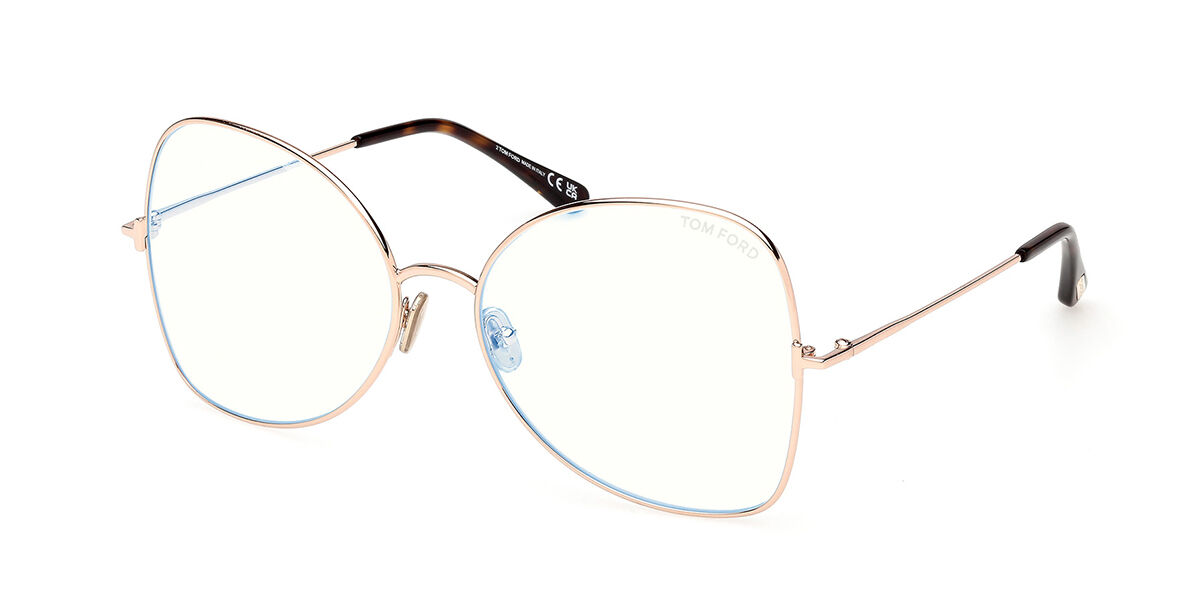 Tom Ford FT6049-B 028 Blue-Light Block, Gold frame