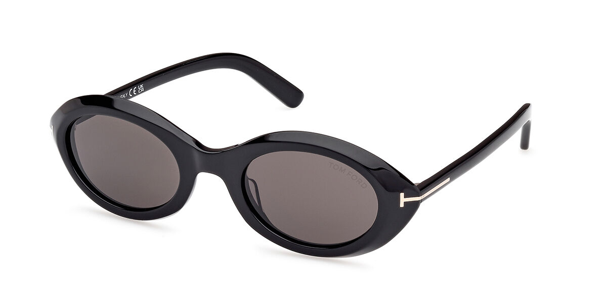 Tom Ford FT1186 CARMEN 01A, Black frame, Smoke Dark Grey lenses