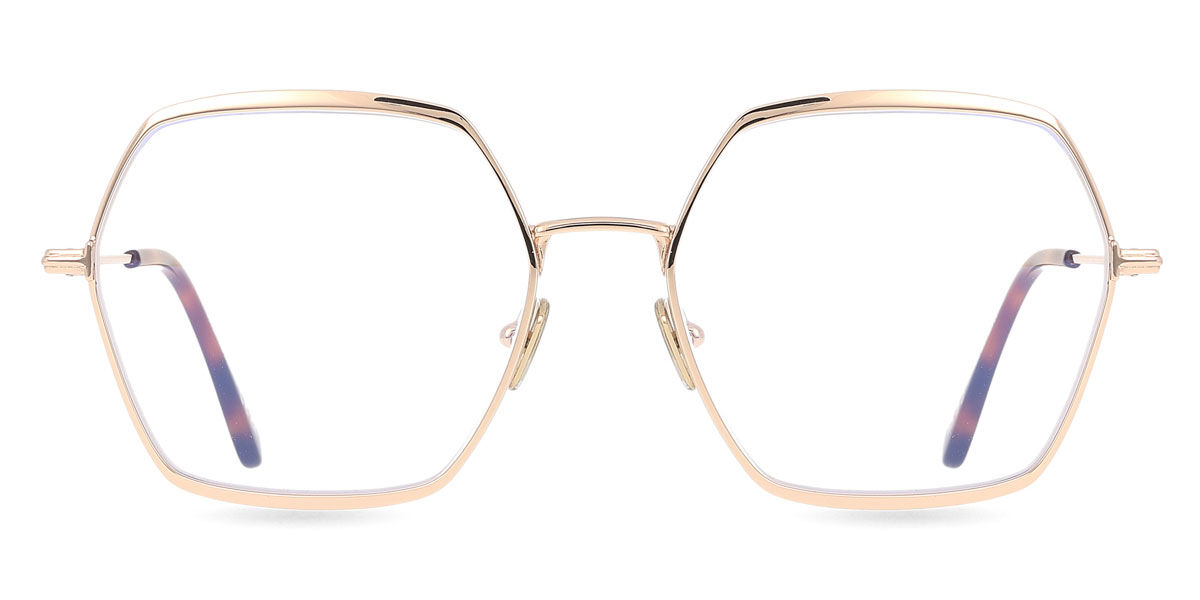 Tom Ford FT6050-B 028 Blue-Light Block, Gold frame