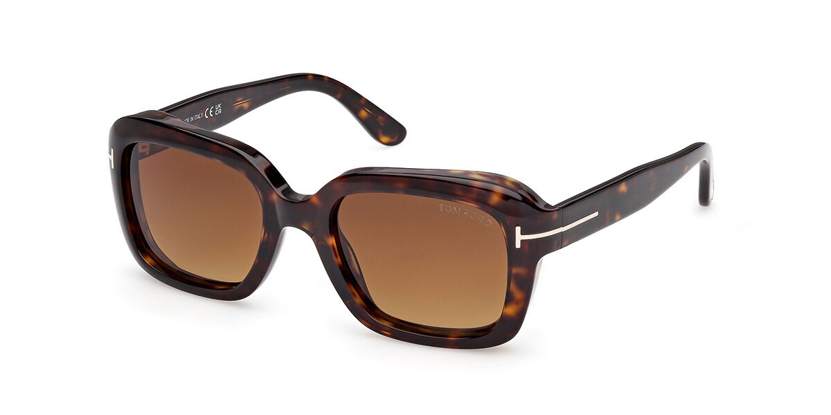 Tom Ford FT1283 NATALIA-02 52F, Tortoiseshell frame, Gradient Dark Brown lenses