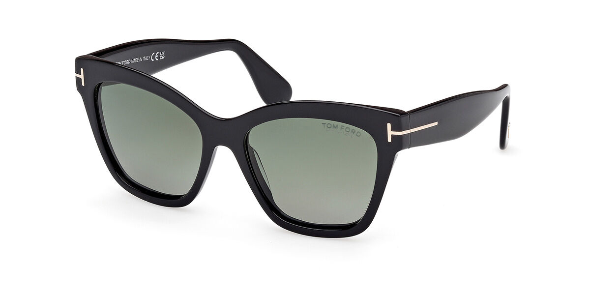 Tom Ford FT1217 ELVIRA Polarized 01R, Black frame, Gradient Green lenses