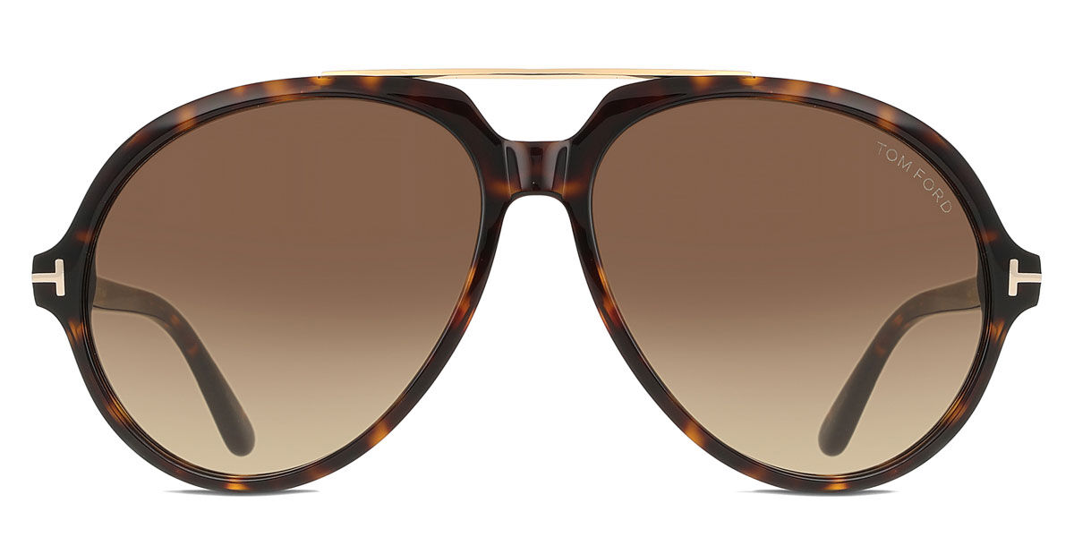 Tom Ford FT1210 AALTO 52F, Tortoiseshell frame, Gradient Dark Brown lenses