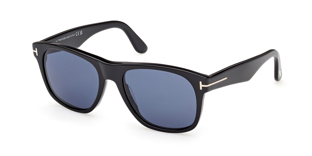 Tom Ford FT1284 MARLON-02 01V, Black frame, Dark Blue lenses